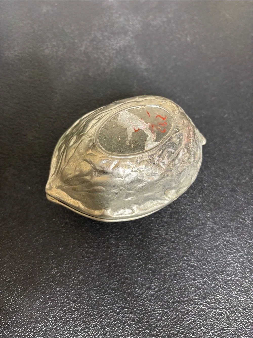 Silver Walnut-Shaped Decorative Nut Cracker Holiday